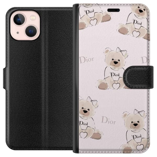 Apple iPhone 13 Tegnebogsetui Teddy Dior Vibes - luksuriøs bamse i modetil