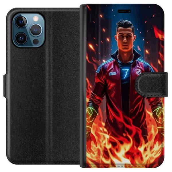 Apple iPhone 12 Pro Max Lommeboketui Ronaldo Inferno - fotballhelt i flammer