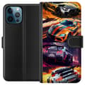 Miniatyrbillede 1 af 3: Apple iPhone 12 Pro Max Tegnebogsetui Rallyfeber - fartfyldt motiv med rallybiler