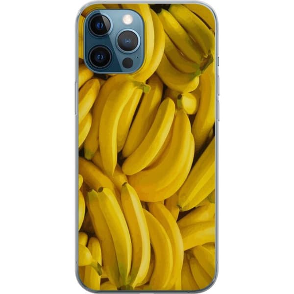 Apple iPhone 12 Pro Gjennomsiktig deksel Banana mønster