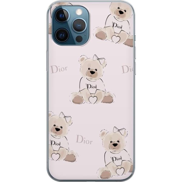 Apple iPhone 12 Pro Läpinäkyvä kuori Teddy Dior Vibes - ylellinen nalle muotityyliin