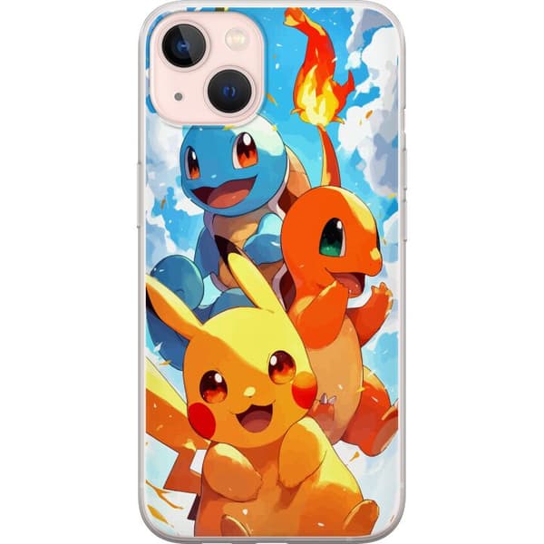 Apple iPhone 13 mini Gennemsigtig cover Pocket Creatures - inspireret af Pokémon uden at nævne navnet