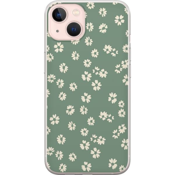 Apple iPhone 13 mini Gennemsigtig cover Blomsterdrøm - Farverigt Blomstermønster