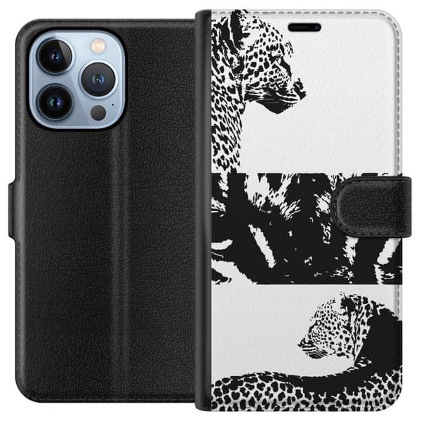 Apple iPhone 13 Pro Lommeboketui Leopard Faces