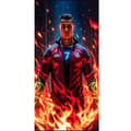 Miniatyrbilde 4 av 4: Apple iPhone 13 Pro Lommeboketui Ronaldo Inferno - fotballhelt i flammer