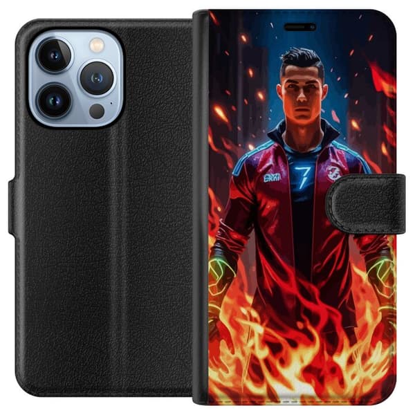 Apple iPhone 13 Pro Lommeboketui Ronaldo Inferno - fotballhelt i flammer