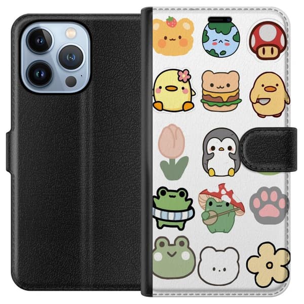 Apple iPhone 13 Pro Lompakkokotelo Kawaii Friends