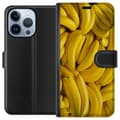 Miniatyrbild 1 av 4: Apple iPhone 13 Pro Plånboksfodral Banana Pattern – lekfullt mönster med gula bananer