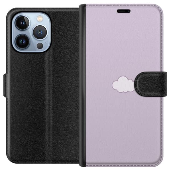 Apple iPhone 13 Pro Lommeboketui Lilla Sky - minimalistisk sky på en lilla bakgrunn