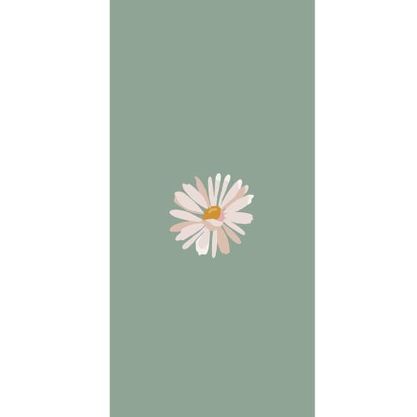 Apple iPhone 13 Pro Tegnebogsetui Grøn Minimalblomst - stilfuld blomst på grøn baggrund