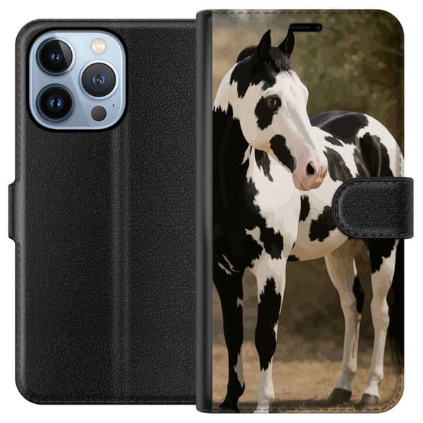 Apple iPhone 13 Pro Lompakkokotelo Kaunis Hevonen - elegantti hevonen kuva-aihe