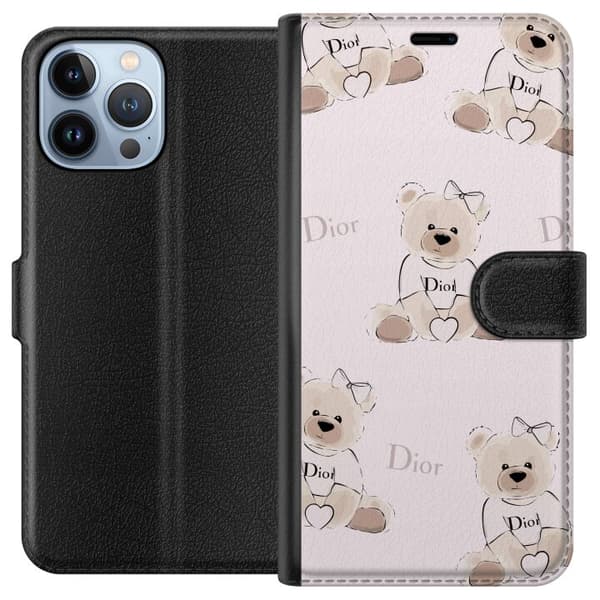 Apple iPhone 13 Pro Max Tegnebogsetui Teddy Dior Vibes - luksuriøs bamse i modetil