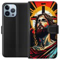 Miniatyrbilde 1 av 3: Apple iPhone 13 Pro Max Lommeboketui Jesus & Kort - religiøst motiv med dyp symbolikk