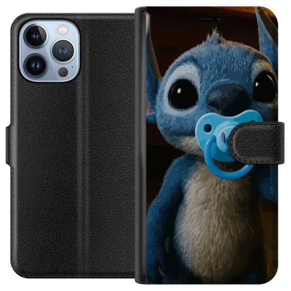 Apple iPhone 13 Pro Max Tegnebogsetui Stitch & Napp - babytema med sød karakter