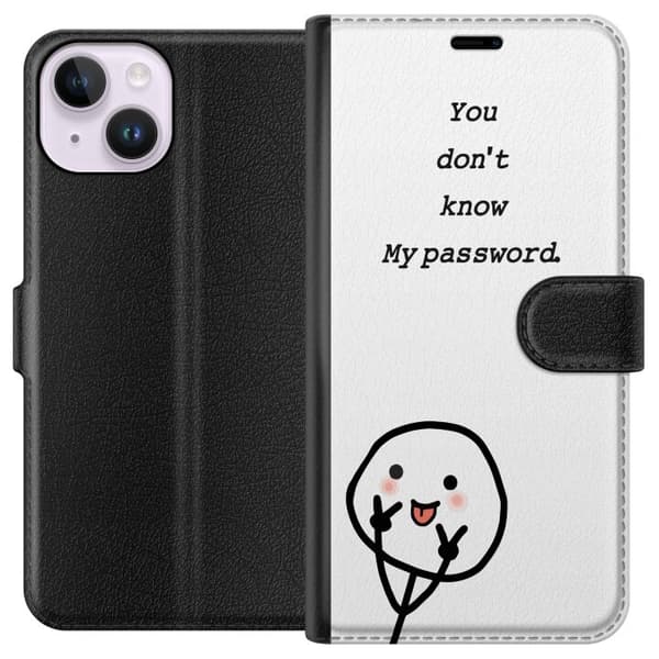 Apple iPhone 14 Tegnebogsetui Du Kender Ikke Mit Adgangskode