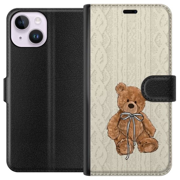 Apple iPhone 14 Tegnebogsetui Lille Teddy – klassisk teddy i enkel design