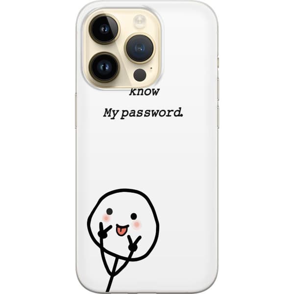 Apple iPhone 14 Pro Genomskinligt Skal You Don’t Know My Password – edgy textmotiv med attityd