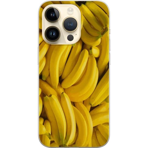 Apple iPhone 14 Pro Gennemsigtig cover Banan mønster