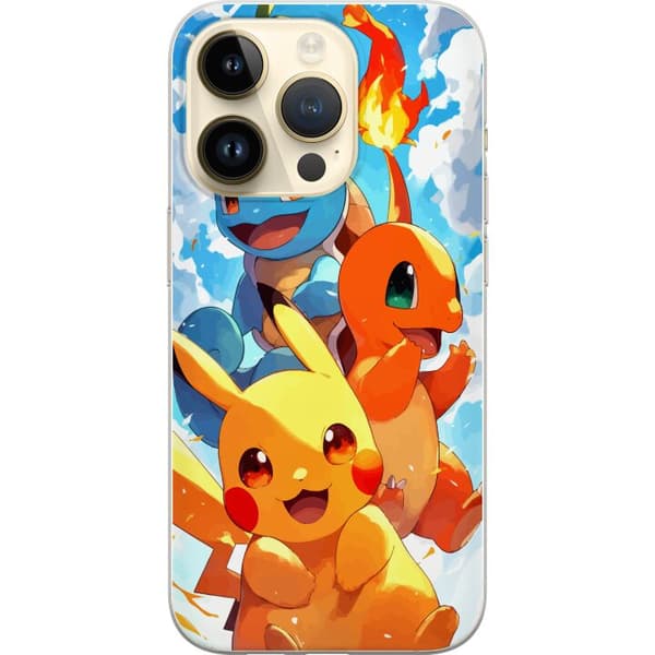 Apple iPhone 14 Pro Gennemsigtig cover Pocket Creatures - inspireret af Pokémon uden at nævne navnet