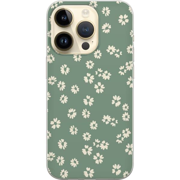 Apple iPhone 14 Pro Gennemsigtig cover Blomsterdrøm - Farverigt Blomstermønster