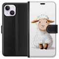 Pikkukuva 1 / 3: Apple iPhone 14 Plus Lompakkokotelo Suloinen Lammas - lasten ja vauvan tuotteita sarjakuvatyyliin