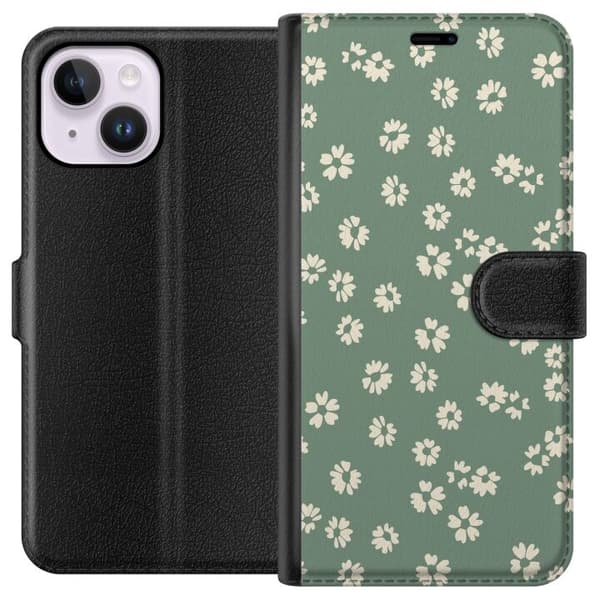 Apple iPhone 14 Plus Tegnebogsetui Blomsterdrøm - Farverigt Blomstermønster