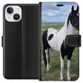 Miniatyrbild 1 av 3: Apple iPhone 15 Plånboksfodral Hästmagi – stiliserad häst i lugn färgskala