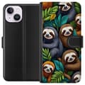 Miniatyrbild 1 av 3: Apple iPhone 15 Plånboksfodral Sengångarstil – avslappnat motiv med söt sengångare