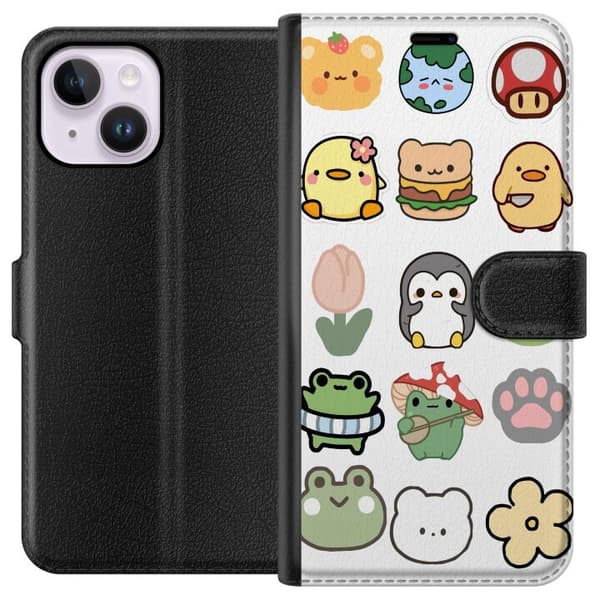 Apple iPhone 15 Plus Tegnebogsetui Kawaii Friends