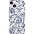 Miniatyrbilde 1 av 3: Apple iPhone 15 Plus Gjennomsiktig deksel Blomster & Fugler - Romantiskt Vintage-stil Mønster