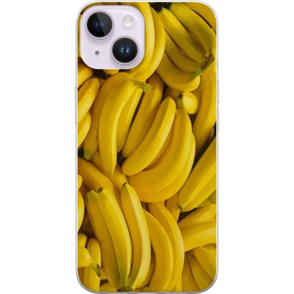 Apple iPhone 15 Plus Gjennomsiktig deksel Banana mønster