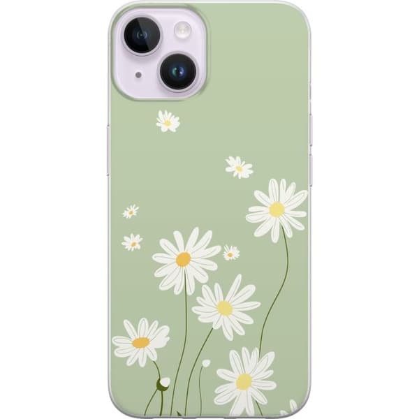 Apple iPhone 15 Plus Läpinäkyvä kuori Papukaijanpaparit - kukallinen kuviointi ruotsalaiseen kesätyyliin