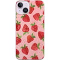 Miniatyrbillede 1 af 3: Apple iPhone 15 Plus Gennemsigtig cover Jordbærdrømme - Retro-stil jordbærmønster