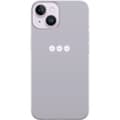 Miniatyrbilde 1 av 3: Apple iPhone 15 Plus Gjennomsiktig deksel Lilla Blomminimalisme - stilig blomstermotiv på lilla bakgrunn