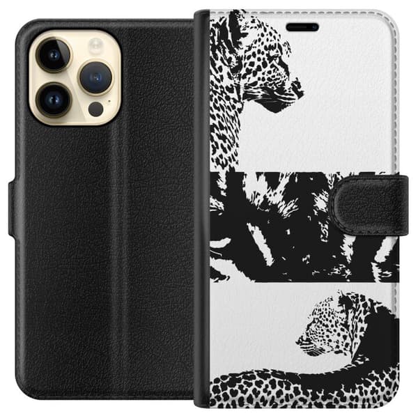 Apple iPhone 15 Pro Max Tegnebogsetui Leopard Faces