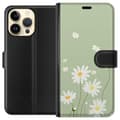 Miniatyrbilde 1 av 3: Apple iPhone 15 Pro Max Lommeboketui Prestekrager - blomstrete mønster i svensk sommerstil