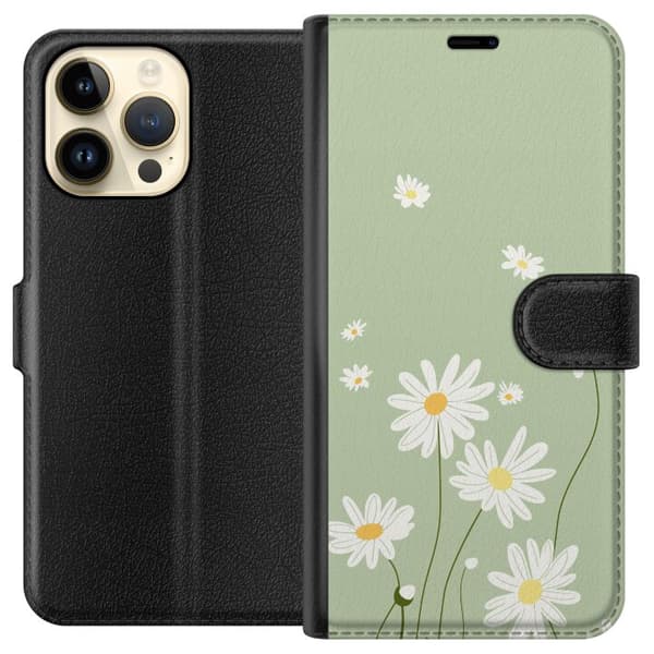 Apple iPhone 15 Pro Max Lommeboketui Prestekrager - blomstrete mønster i svensk sommerstil