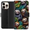 Pikkukuva 1 / 3: Apple iPhone 15 Pro Max Lompakkokotelo Sengångarstil - rentoutunut muotoilu söpöllä laiskiaalla
