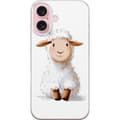 Miniatyrbillede 1 af 3: Apple iPhone 16 Gennemsigtig cover Sødt Lamm - tegneseriestil til børn og babyprodukter