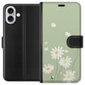 Miniatyrbilde 1 av 3: Apple iPhone 16 Plus Lommeboketui Prestekrager - blomstrete mønster i svensk sommerstil