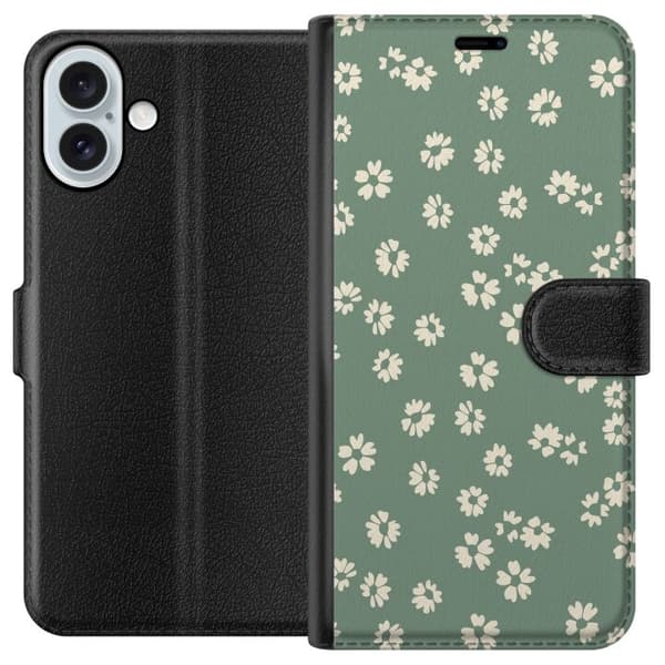 Apple iPhone 16 Plus Lompakkokotelo Kukkaisunelma - Värikäs Kukkakuvio
