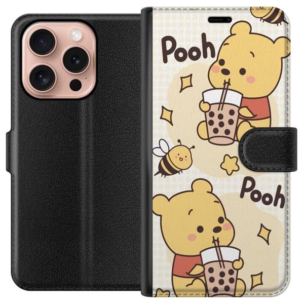 Apple iPhone 16 Pro Tegnebogsetui Nalle Pooh-stil - klassisk bjørnemotiv i en ny fortolkning