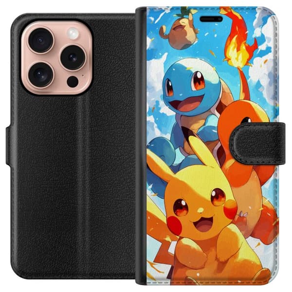 Apple iPhone 16 Pro Lommeboketui Pocket Creatures - inspirert av Pokémon uten å nevne navnet