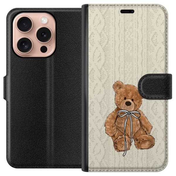 Apple iPhone 16 Pro Lommeboketui Liten Bamse – klassisk bamse i enkel design