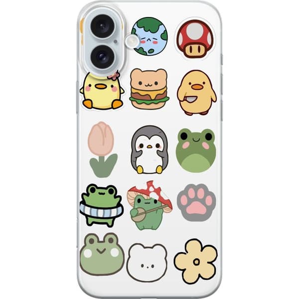 Apple iPhone 16 Plus Läpinäkyvä kuori Kawaii Friends