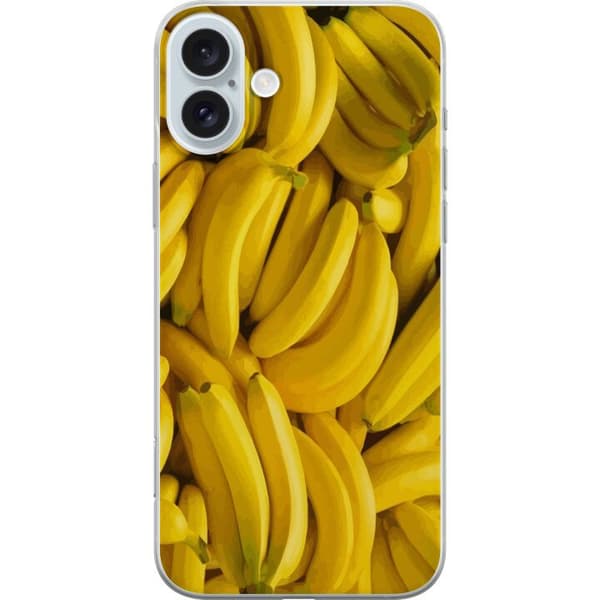 Apple iPhone 16 Plus Läpinäkyvä kuori Banaani kuvio