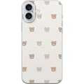 Pikkukuva 1 / 3: Apple iPhone 16 Plus Läpinäkyvä kuori Teddy-tausta - söpöt teddykarhut pehmeällä taustalla