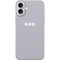 Miniatyrbillede 1 af 3: Apple iPhone 16 Plus Gennemsigtig cover Lilla Blomminimalisme - stilfuldt blomstermotiv på lilla baggrund