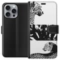 Miniatyrbild 1 av 3: Apple iPhone 16 Pro Max Plånboksfodral Leopard Faces – trendigt mönster med leopardansikten
