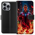 Miniatyrbillede 1 af 3: Apple iPhone 16 Pro Max Tegnebogsetui Ronaldo Inferno - fodboldhelt i flammer
